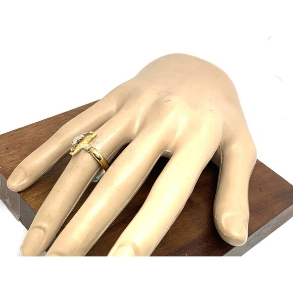 Crucifix Ring Diamond INR Jesus Cross 14k Yellow Gold Estate Jewelry Size 8.25 - Picture 14 of 14